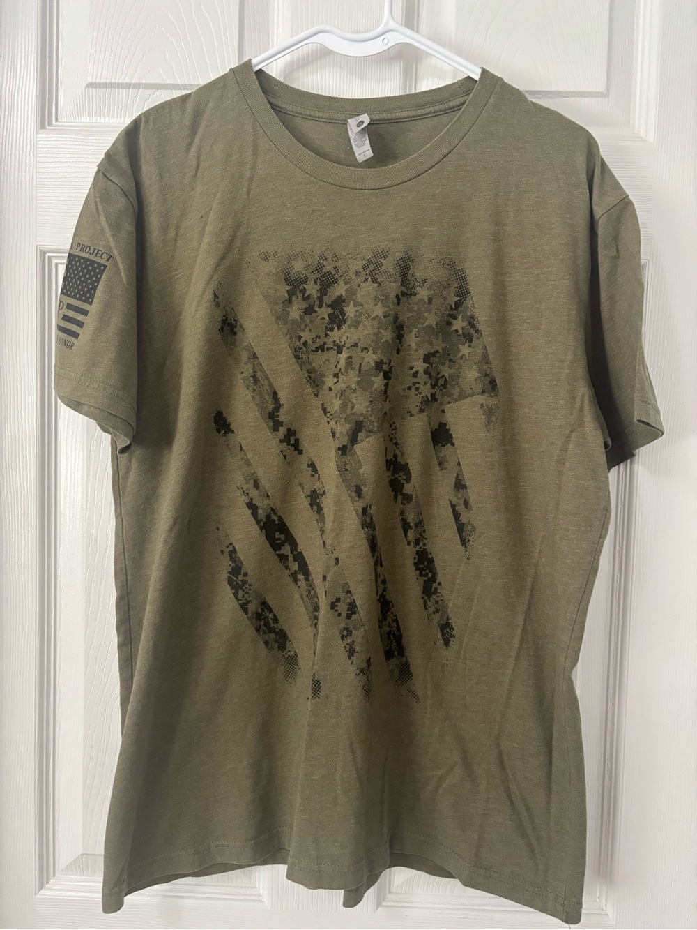 Next Level Apparel Olive Green Short Sleeve Graphic Tee